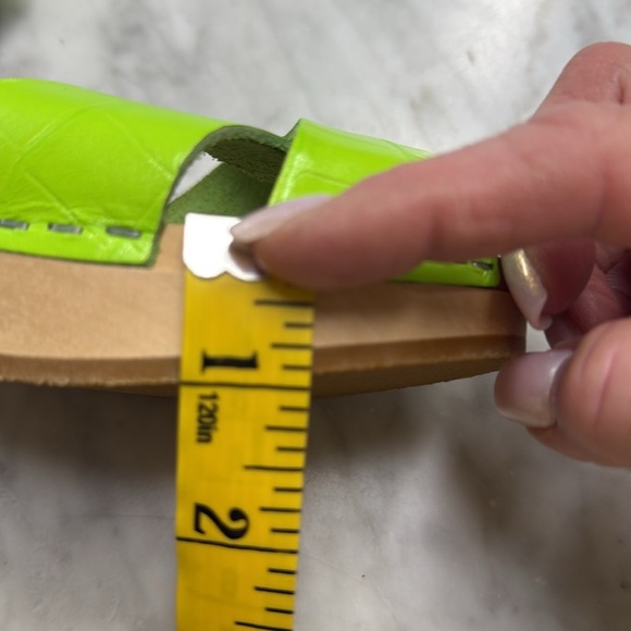 Anthropologie | Swedish Hasbeens Mirja Heeled Clog Sandal in Neon Green 39 - Picture 11 of 13